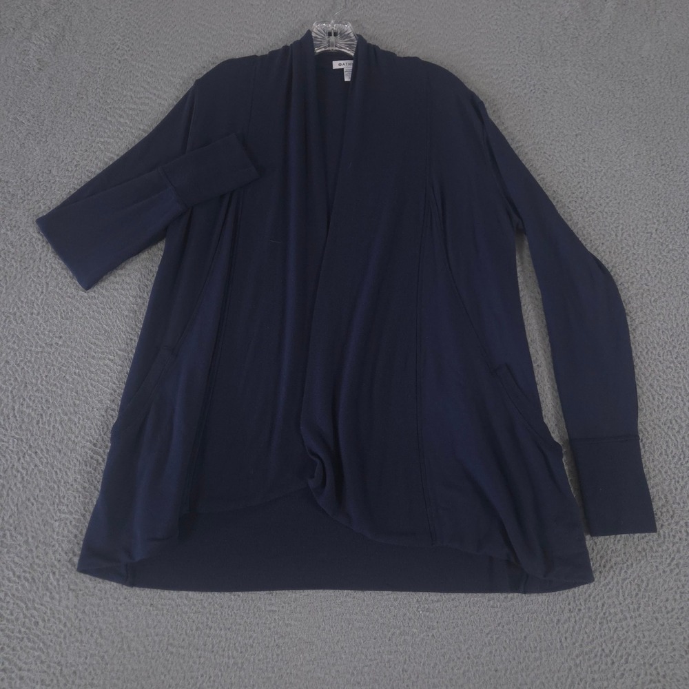 Athleta Sweater Womens S Petite Pranayama Restore Rib Wrap Thumbhole Pockets